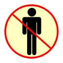 no men allowed no entry for men symbol