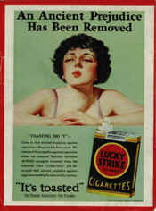 advert for women on smoking cigarettes 1920s 1930s 