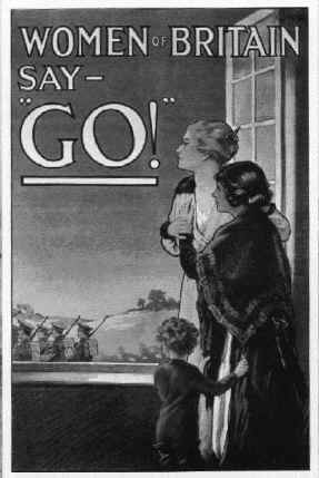 war campaign poster for women Women of Britain say Go