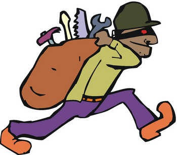 burglar with swag bag