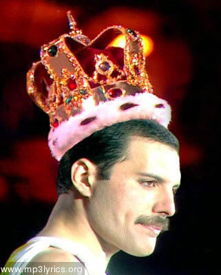 Freddie Mercury wearing crown