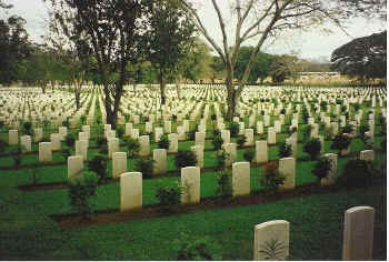 war cemetery white headstones