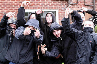 estate project children rude yobs gang UK photograph